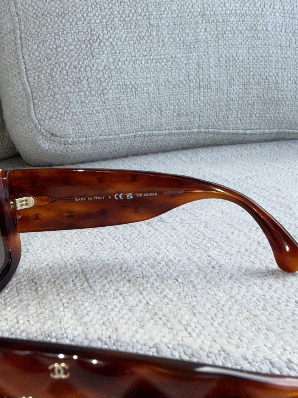 CHANEL Tortoiseshell Square Sunglasses